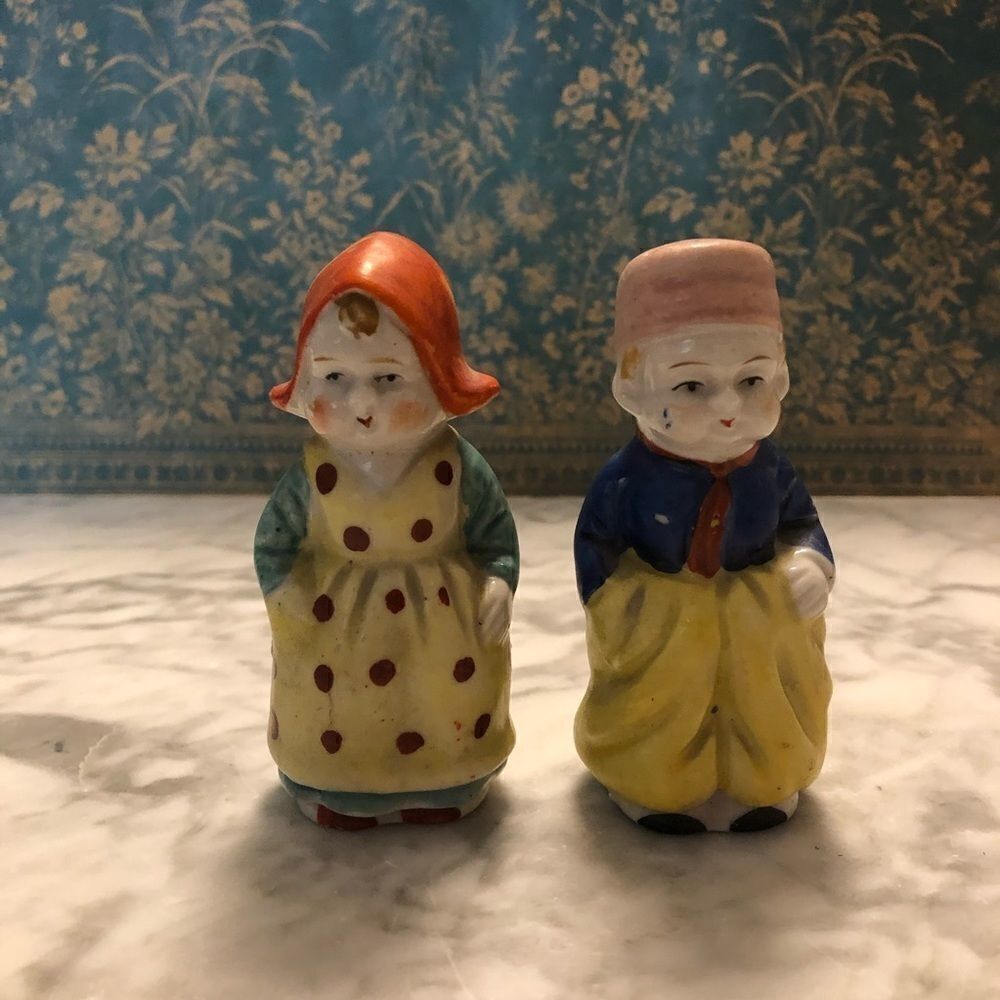 Vintage Dutch Boy and Girl Salt and Pepper Shakers